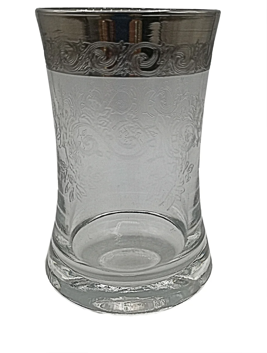 Glamouröse Murano Medici Platinrandgläser