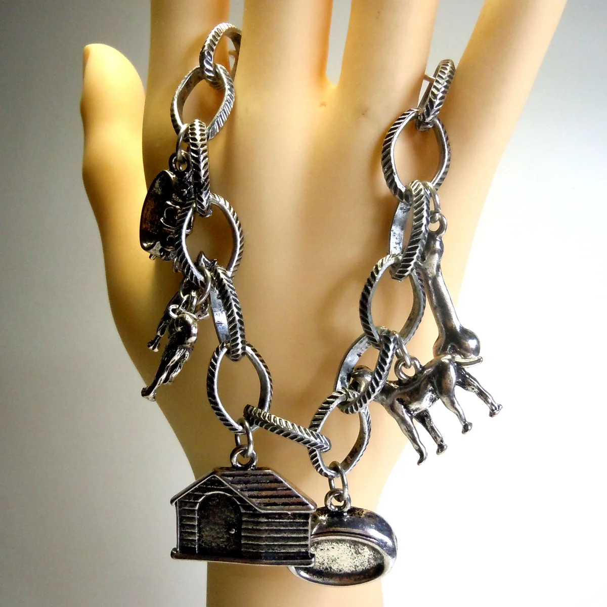 Bettelarmband für Hundeliebhaber - ideales Geschenk Silber