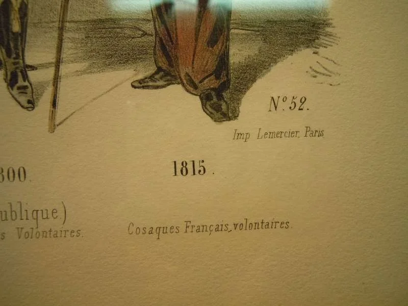 Chromo Lithografie von Charles Vernier - Volontaires um 1850