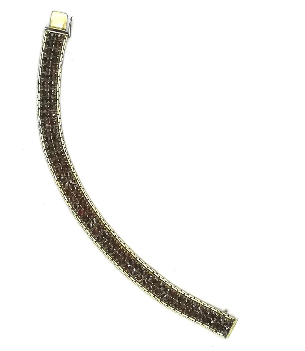 Böhmen Granat Armband vergoldet  ART DECO  um 1930