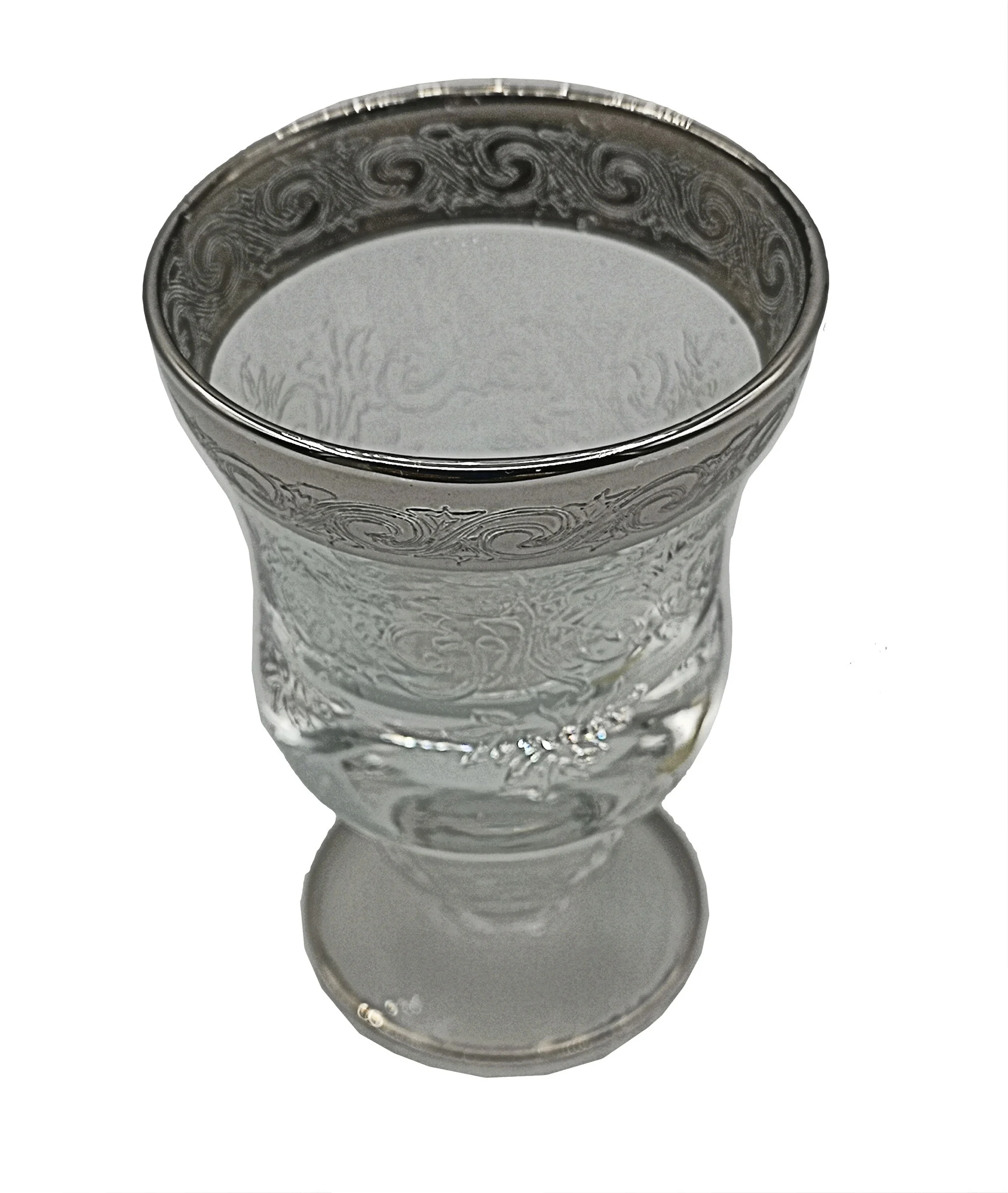 Glamouröse Murano Medici Platinrandgläser Schnaps / Likör Glas 1