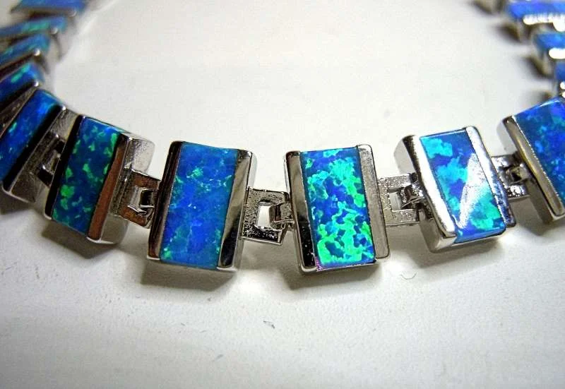Samira - karibisches Silber Opal Armband Caribic