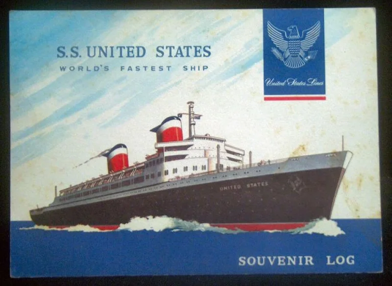 Souvenir-Log der S.S. United States von 1960