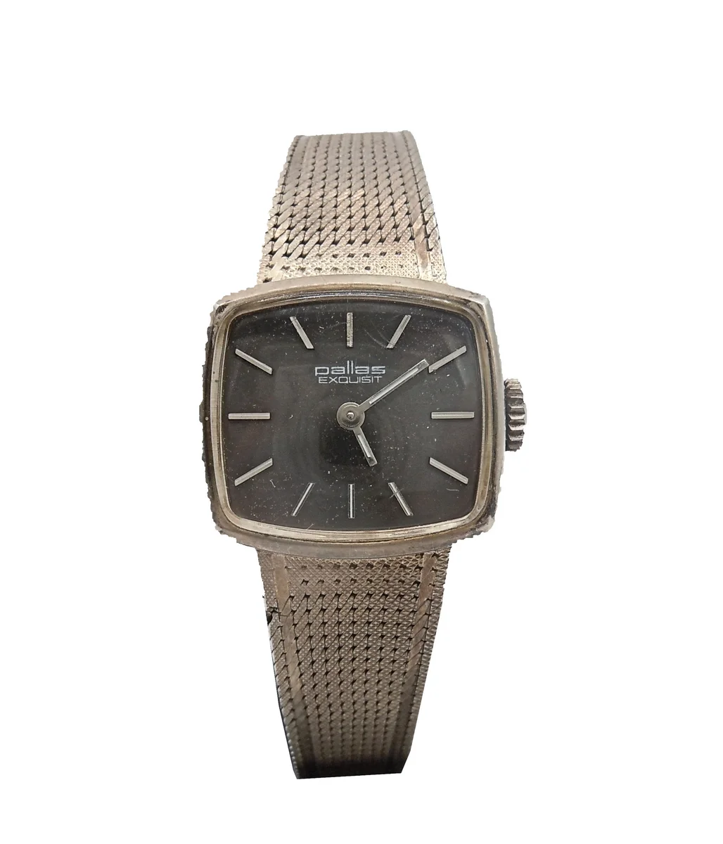 835 Silber Pallas Exquisit Damenarmbanduhr 70er Jahre
