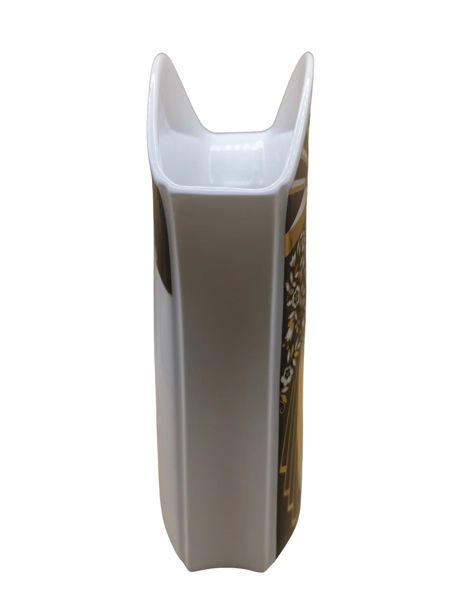 Rosenthal Studio-Linie Vase „Regis Dho“ 28 cm – Design von Wolf Bauer mit Golddekor