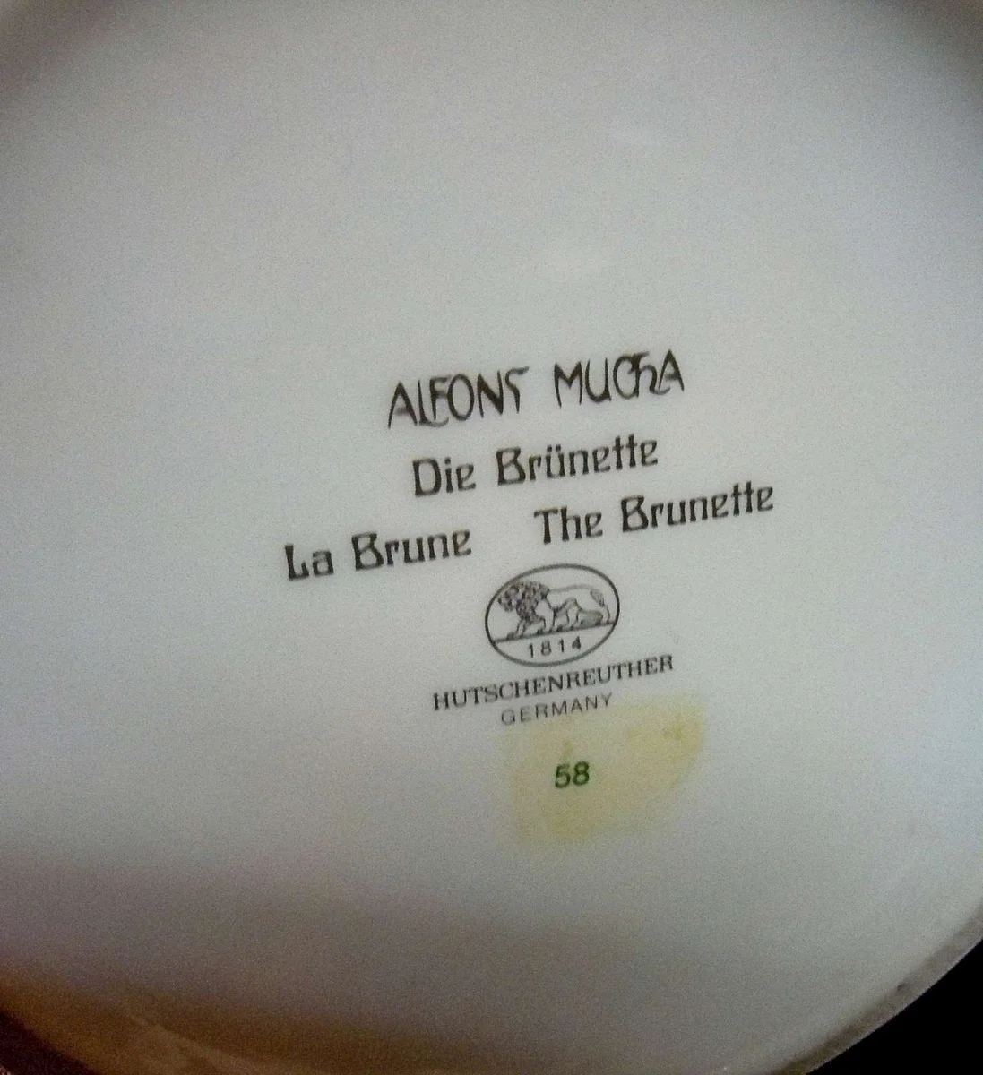 Hutschenreuther Vase Alfonse Mucha Byzantinische Köpfe  Die Brünette