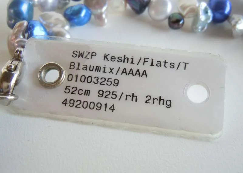 Vario Keshi Perlen Collier Blaumix mit 925 Silberschließe – 2-in-1 Perlenkette | Modetrend 2026
