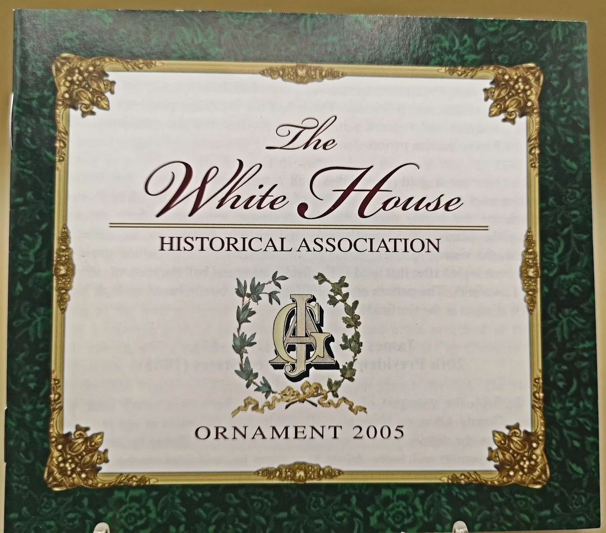 USA Weihnachtsschmuck Christbaumschmuck White House Christmas Ornament 2005