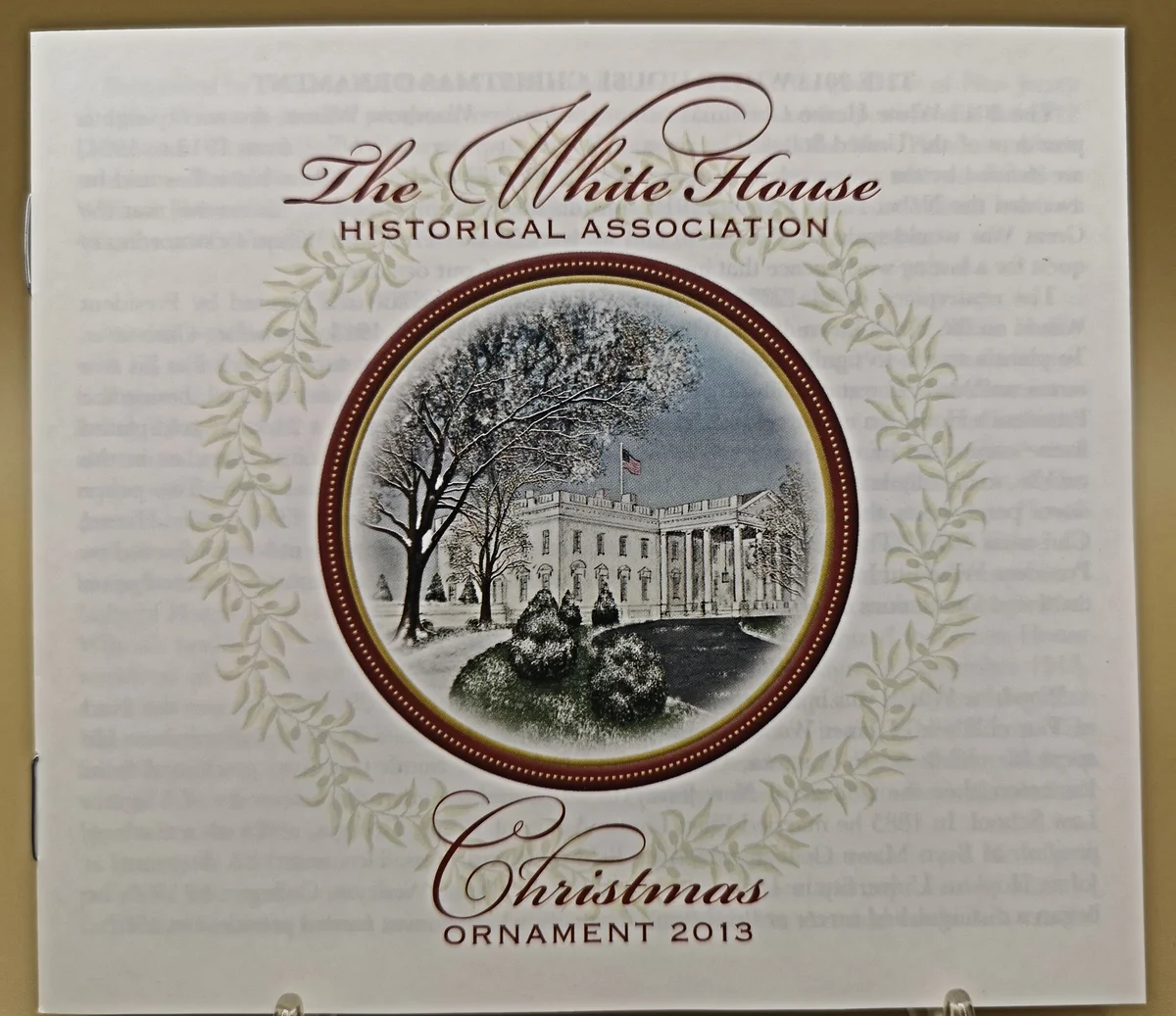 USA Weihnachtsschmuck Christbaumschmuck White House Christmas Ornament 2013