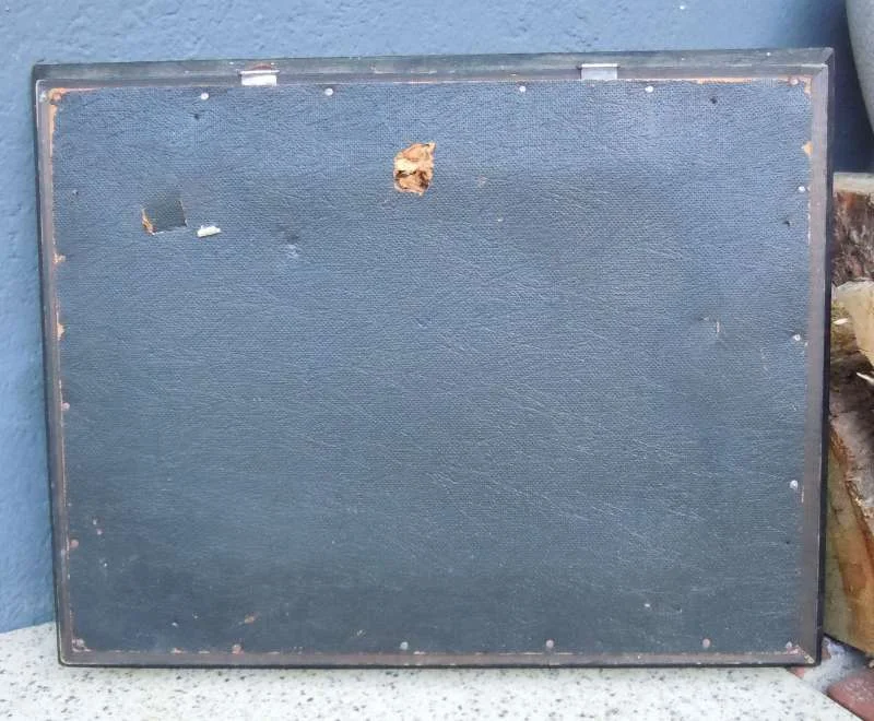 Fritz Diller Hunderelief in Holzrahmen Galvanoplastik Schäferhunde