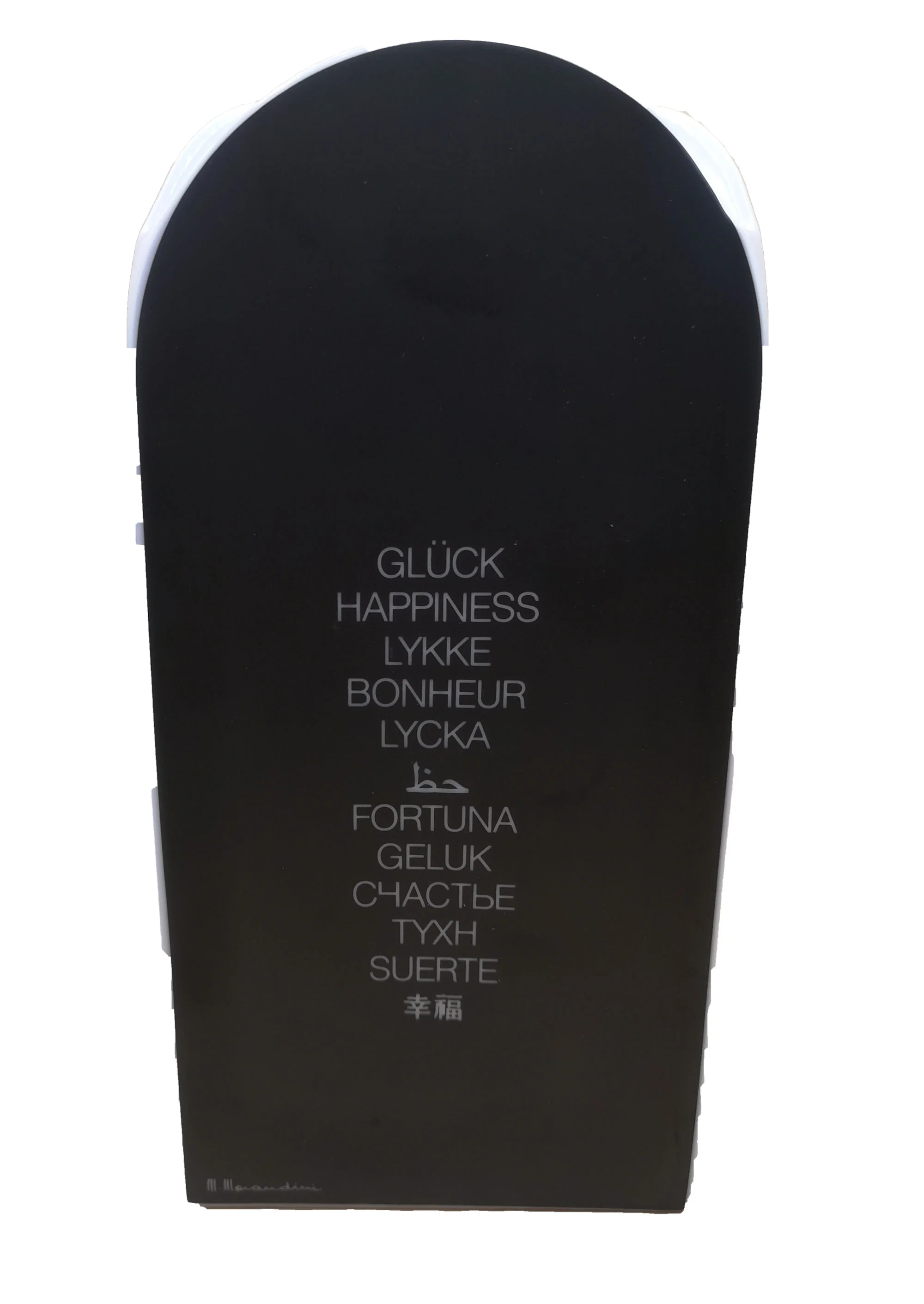 Rosenthal Designervase Marcello Morandini Alphabet – Ikonische Porzellanvase der 80er Jahre 23 cm - schwarz - Buchstabe R+B 4