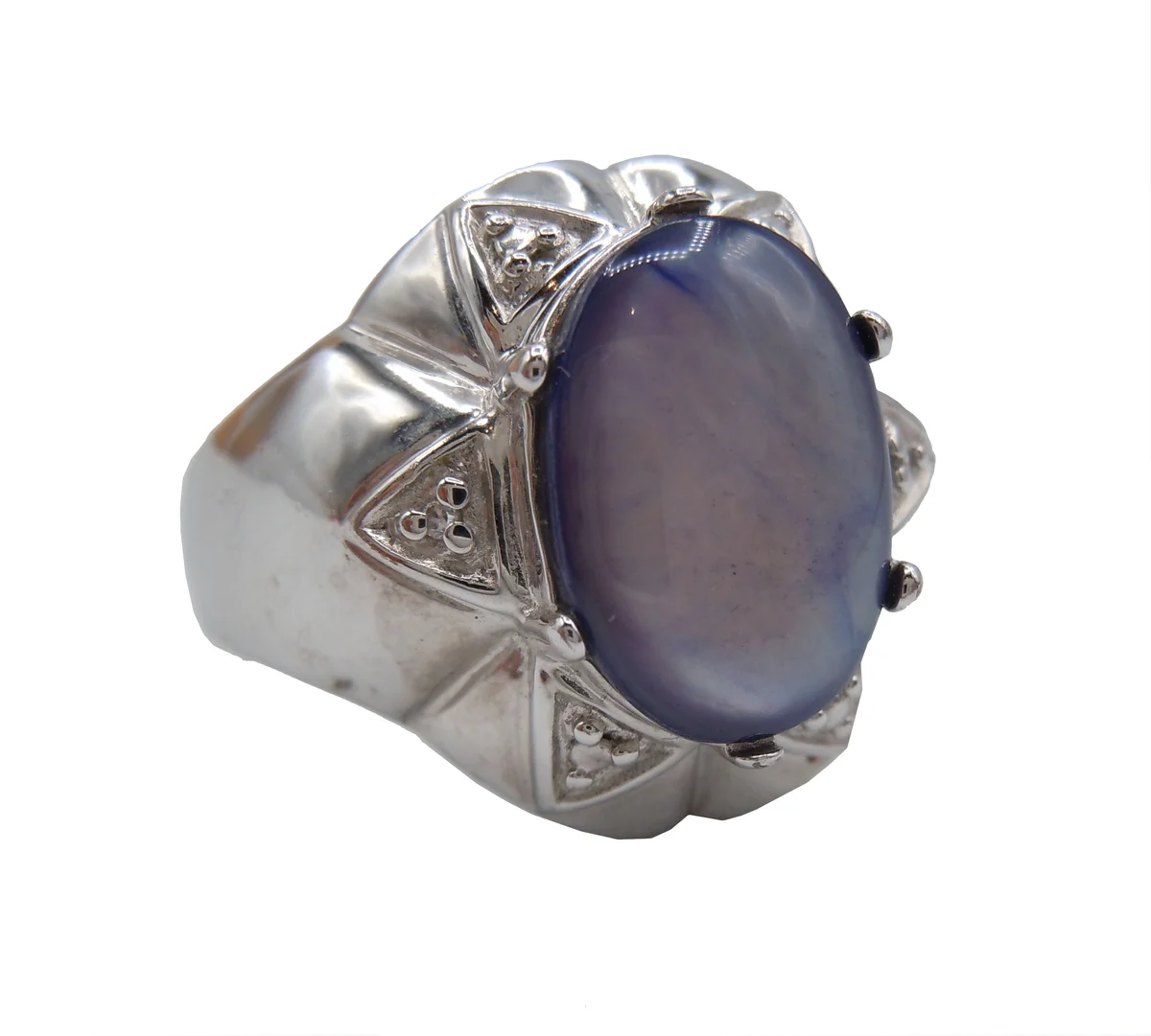 Exklusiver 925 Silberring mit großem Chalcedon – Zeitloser Eyecatcher im eleganten Design