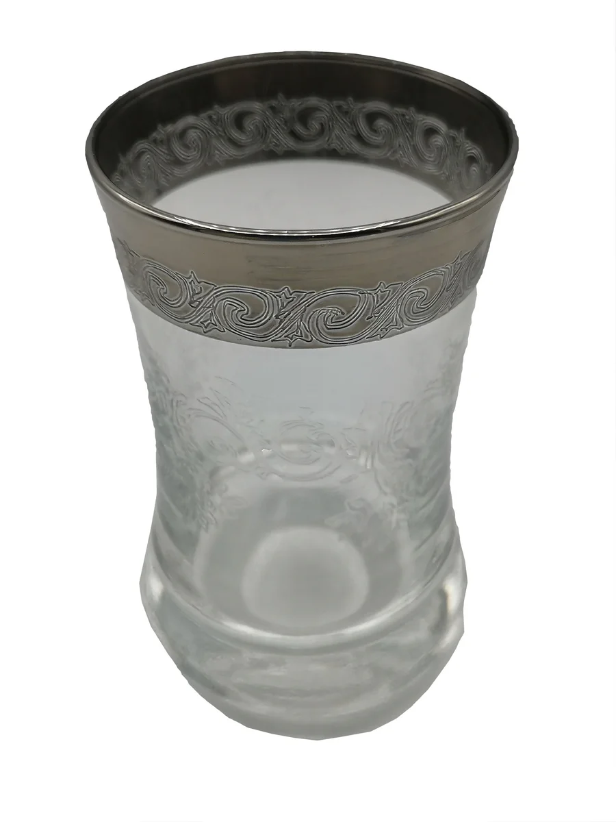 Glamouröse Murano Medici Platinrandgläser