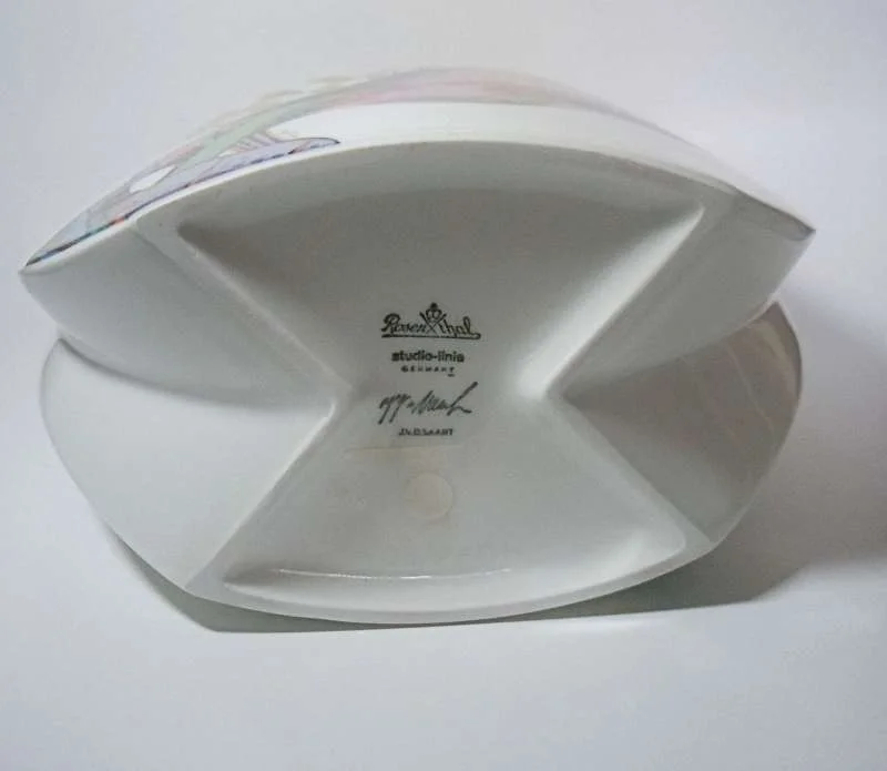 Rosenthal DesignVase Taurus von J.V.D.Vaart, + Brigitte Doege Calla Lily - Rarität 20 cm