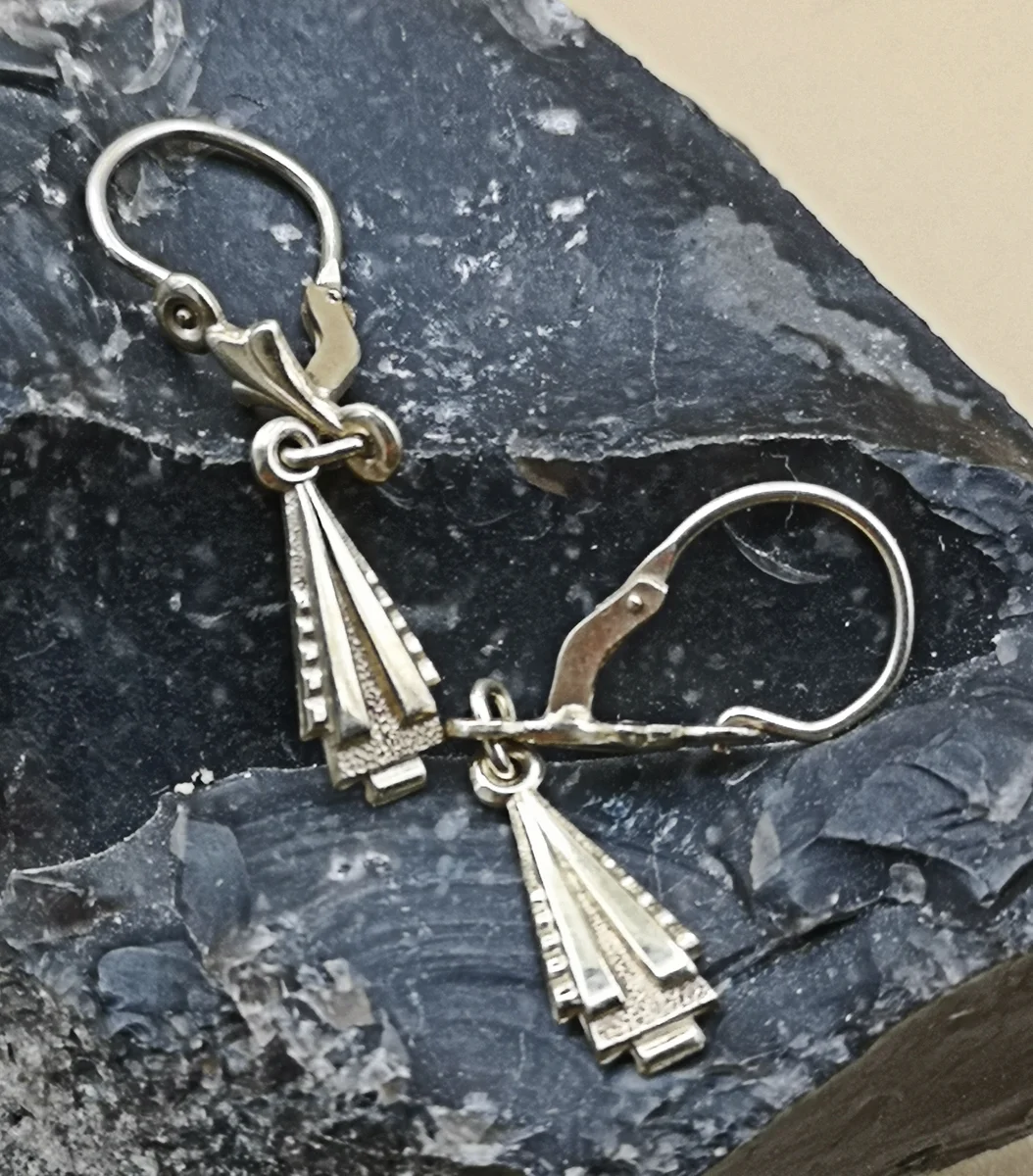 835 Silber (vergoldet) Roaring Twenties Ohrringe Ohrhänger