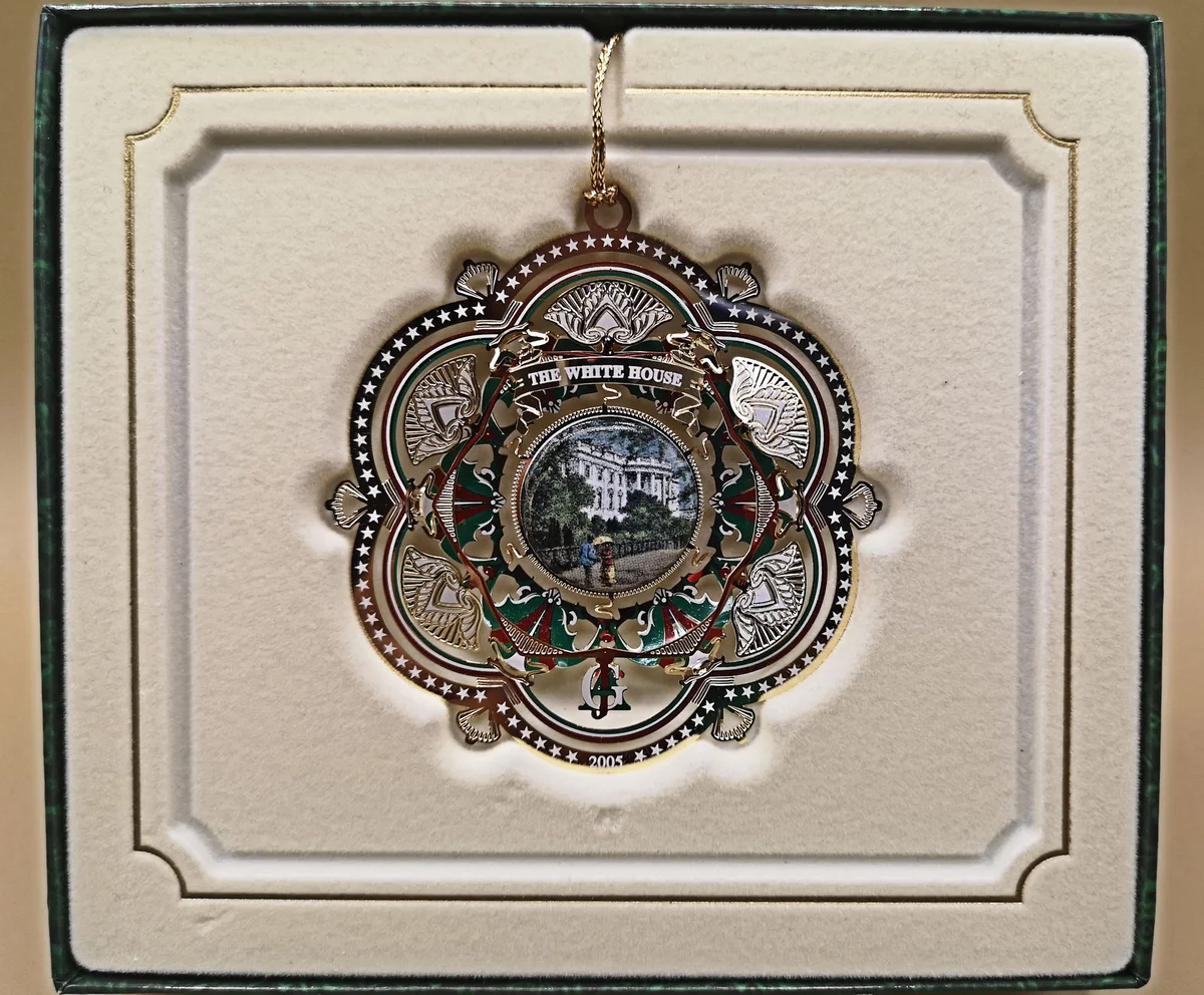 USA Weihnachtsschmuck Christbaumschmuck White House Christmas Ornament 2005