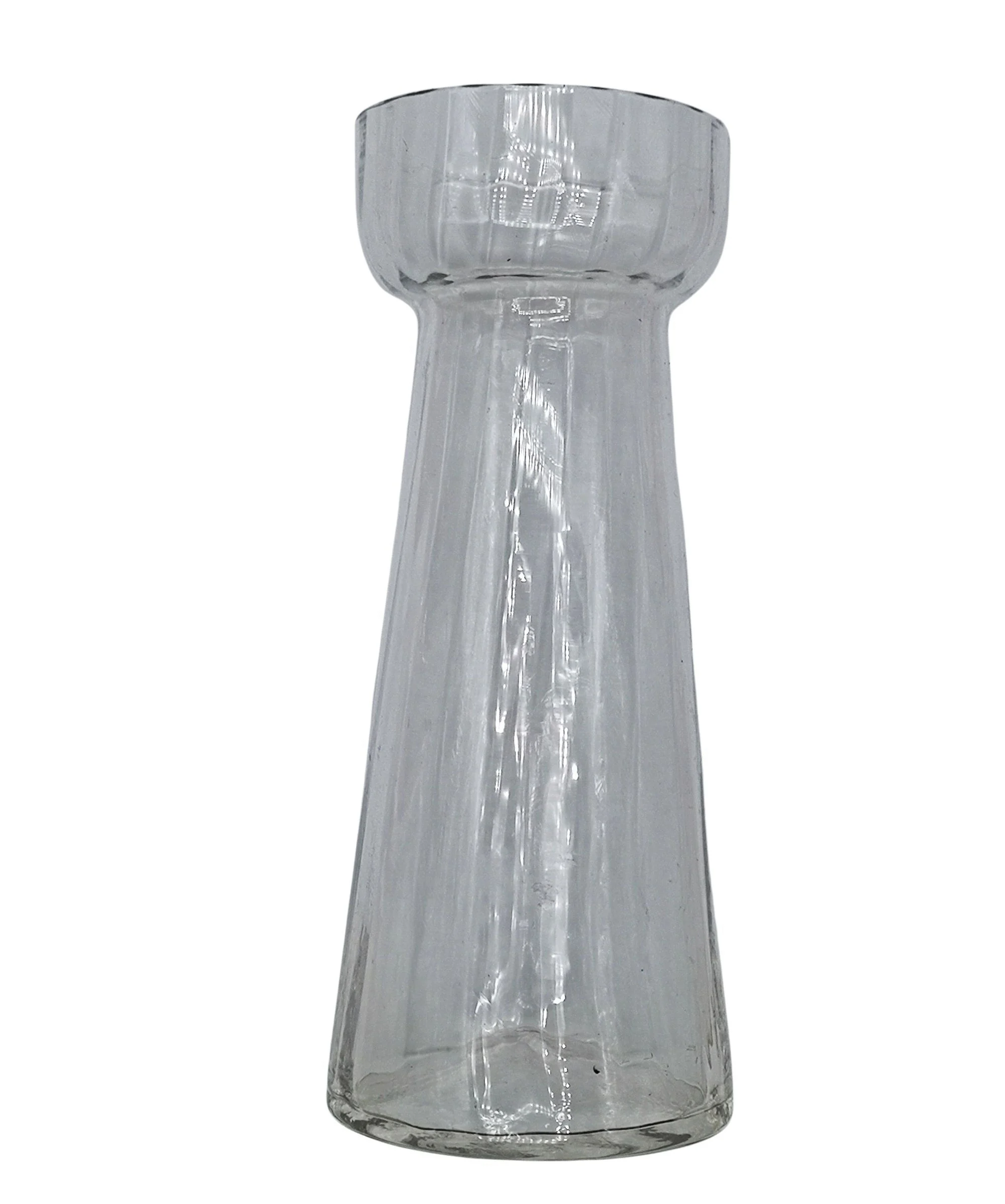 AR DECO mundgeblasene Hyazinth Vase 1900–1920 – 18–20 cm hoch – Antikes Original in klassischer Sanduhr-Form 3 klar Höhe 18 cm 3
