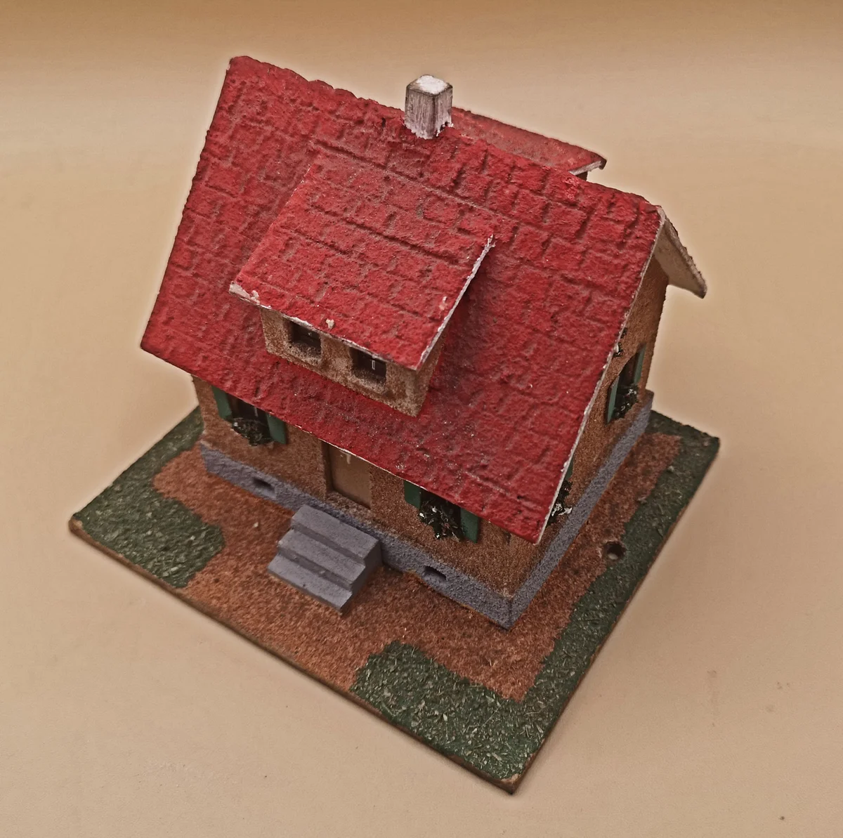 Vau-Pe Nr. 109 Einfamilienhaus 1955 - Original Modellhaus H0 - Handgefertigt aus Naturmaterialien (5)