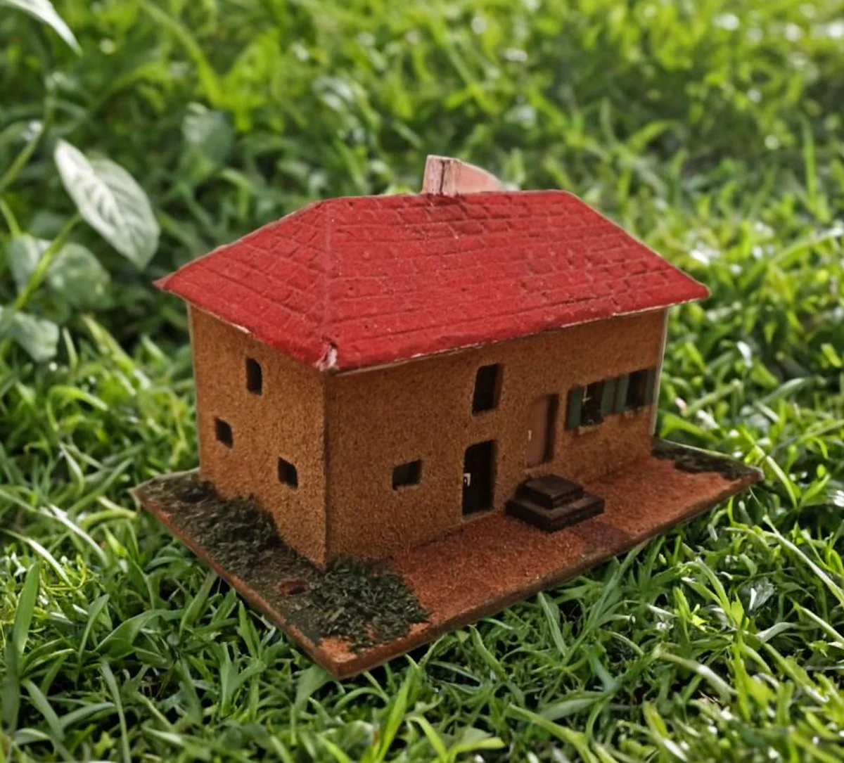 Vau-Pe Nr. ? Haus 50er  - Original Modellhaus H0 - Handgefertigt aus Naturmaterialien (8)