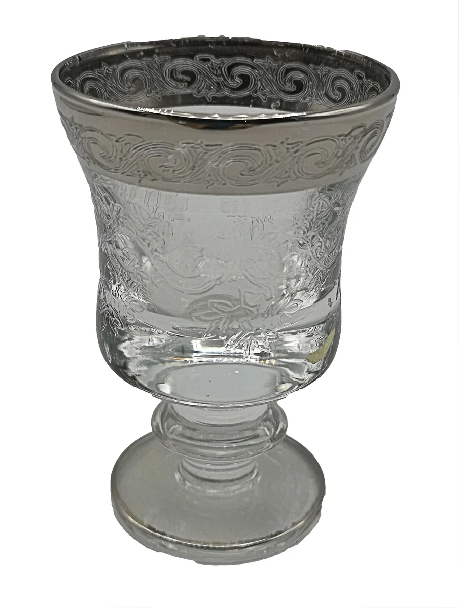 Glamouröse Murano Medici Platinrandgläser