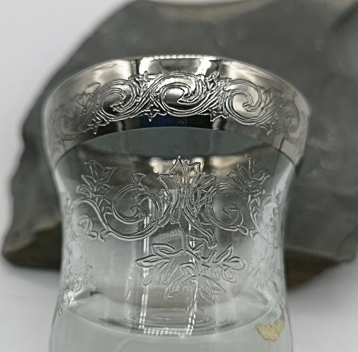 Glamouröse Murano Medici Platinrandgläser