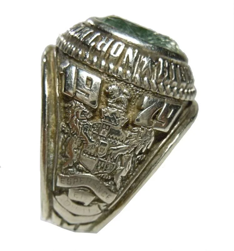 High School Ring 10K Weißgold Herff Jones von 1979 Virginia RG62  US10
