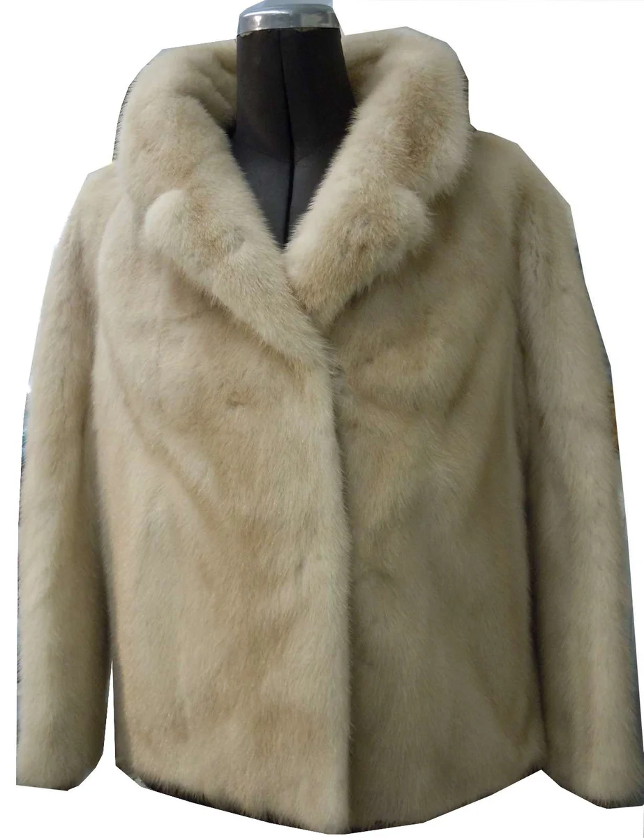 Damen Nerz Jacke cremeweiß   Anfertigung - Gr.36/38 Zustand TOP