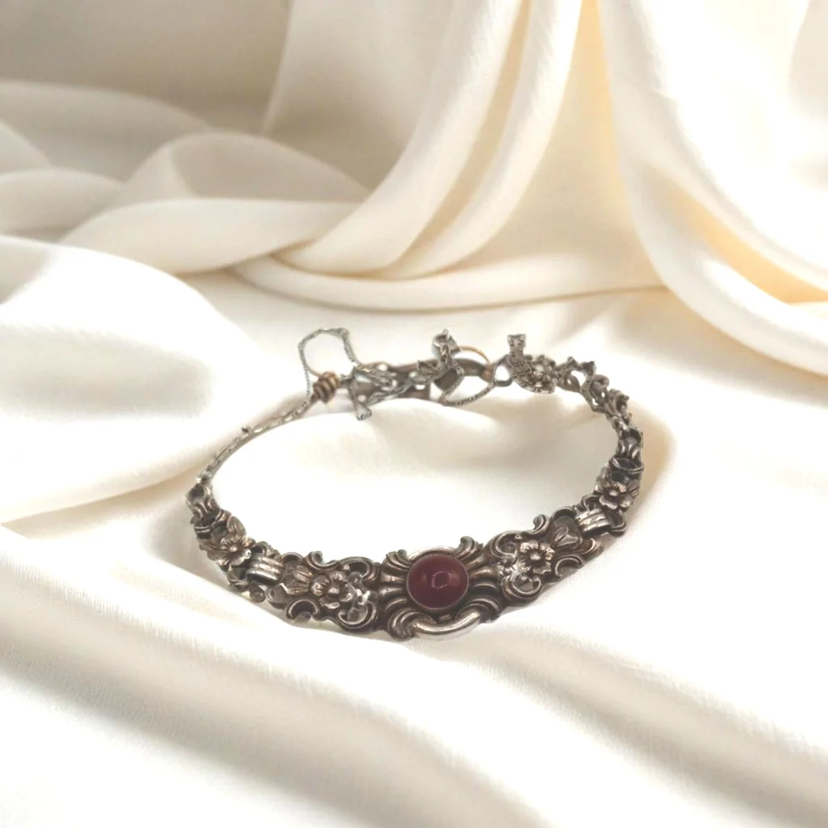 Antikes Jugendstil Collier Theodor Herbstrith Pforzheim Silber und Karneol