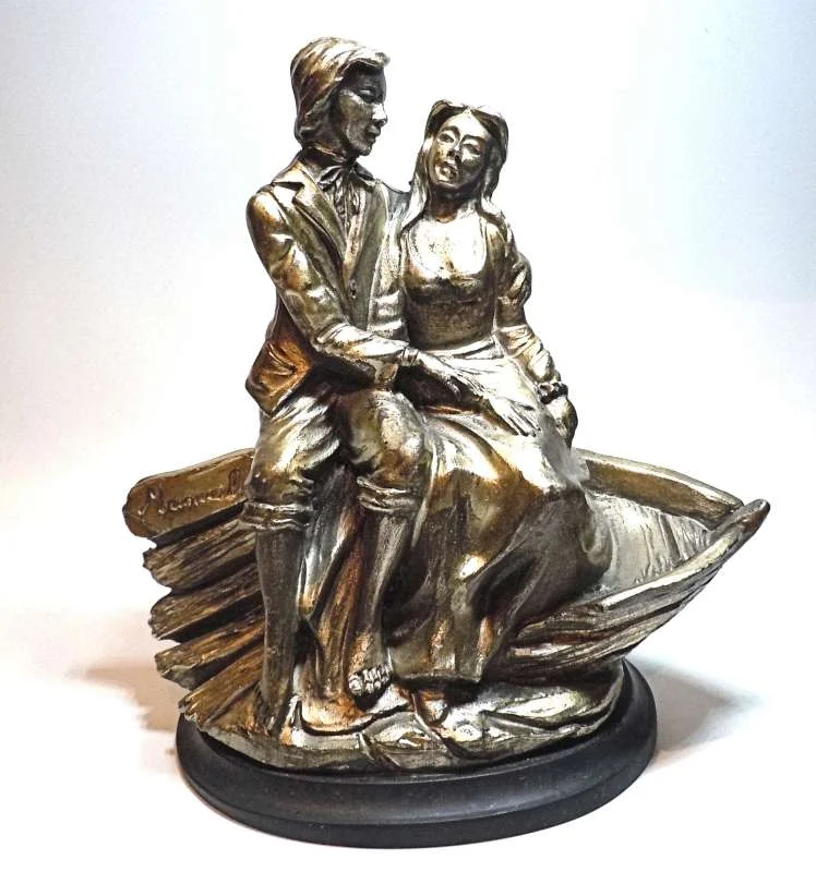 Italienische Silber Figurine Romeo & Julia – Verona 1950er – Das Liebespaar der Romantik