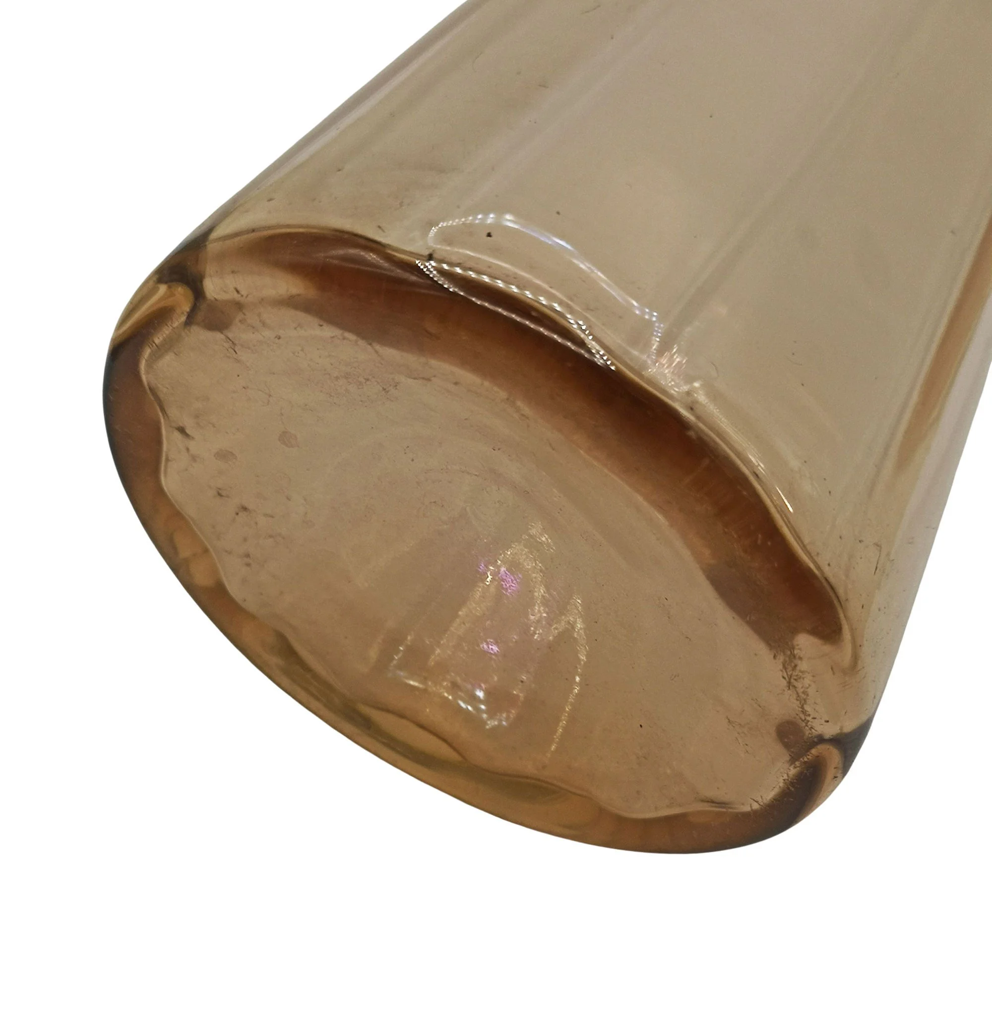 AR DECO mundgeblasene Hyazinth Vase 1900–1920 – 18–20 cm hoch – Antikes Original in klassischer Sanduhr-Form 6 zartes Rosé (Rosalin) Höhe 19,5 cm 1