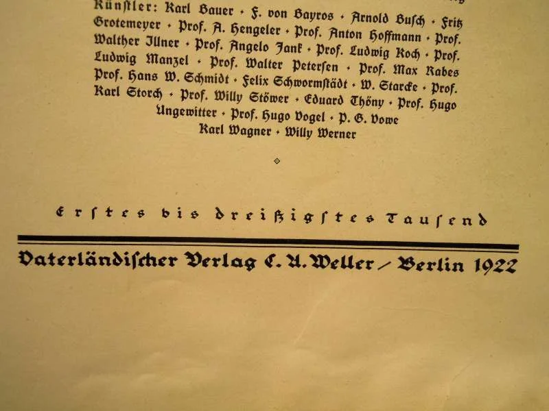 Hindenburg Denkmal für das deutsche Volk von 1922 - Erstausgabe