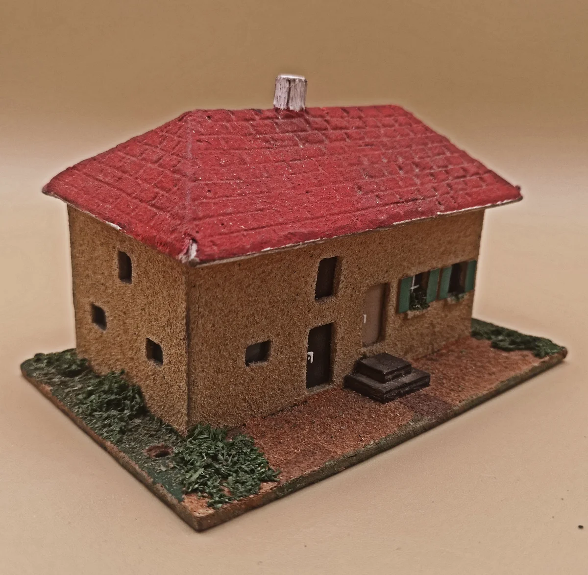 Vau-Pe Nr. ? Haus 50er  - Original Modellhaus H0 - Handgefertigt aus Naturmaterialien (8)
