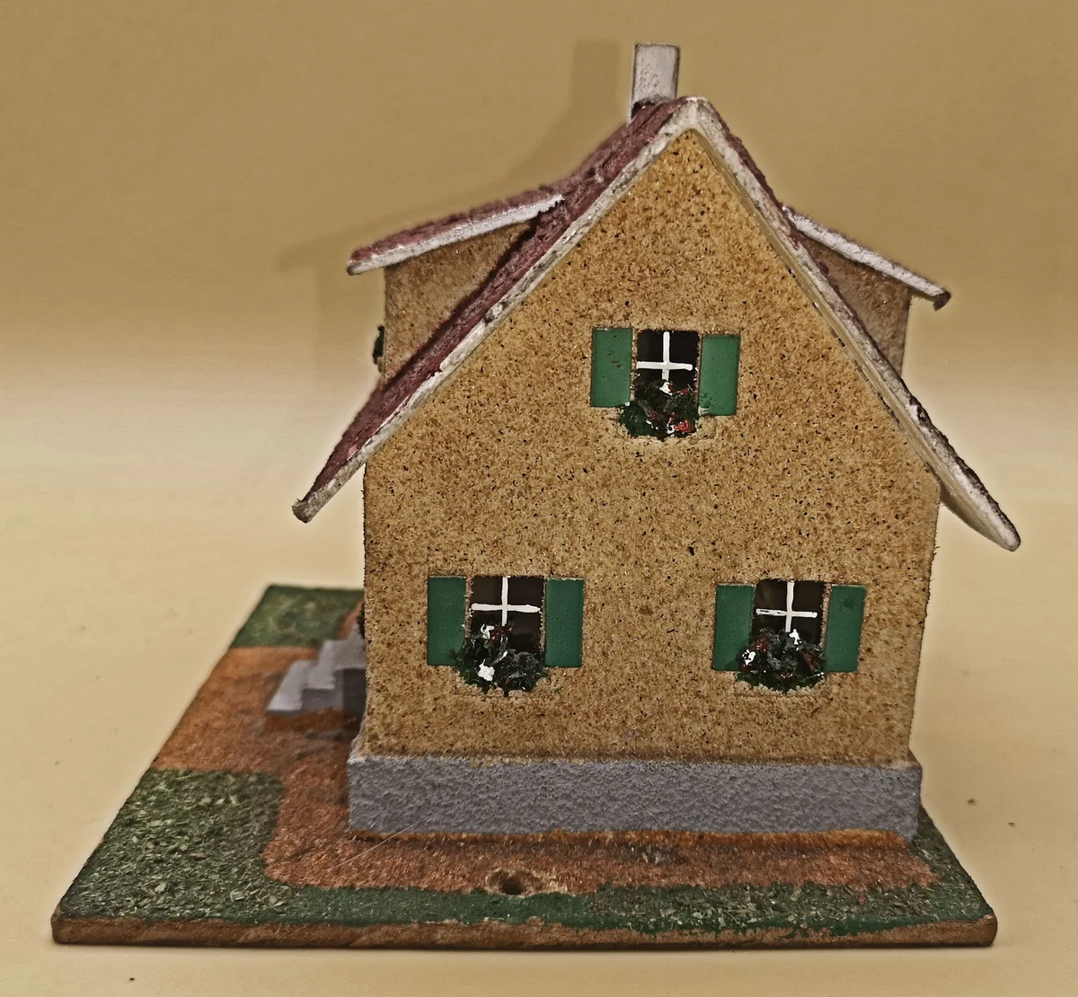Vau-Pe Nr. 109 Einfamilienhaus 1955 - Original Modellhaus H0 - Handgefertigt aus Naturmaterialien (1)