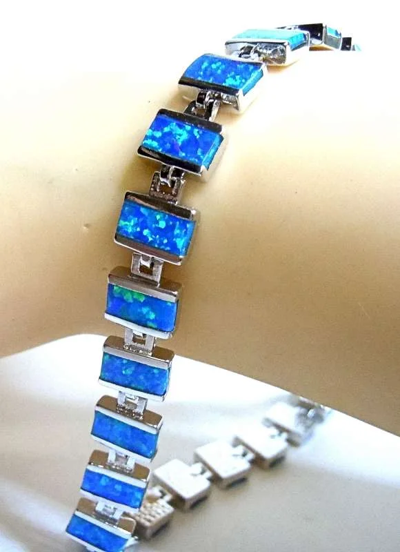 Samira - karibisches Silber Opal Armband Caribic
