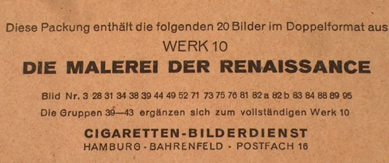 20 Sammelbilder Die Malerei der Renaissance Gr.40