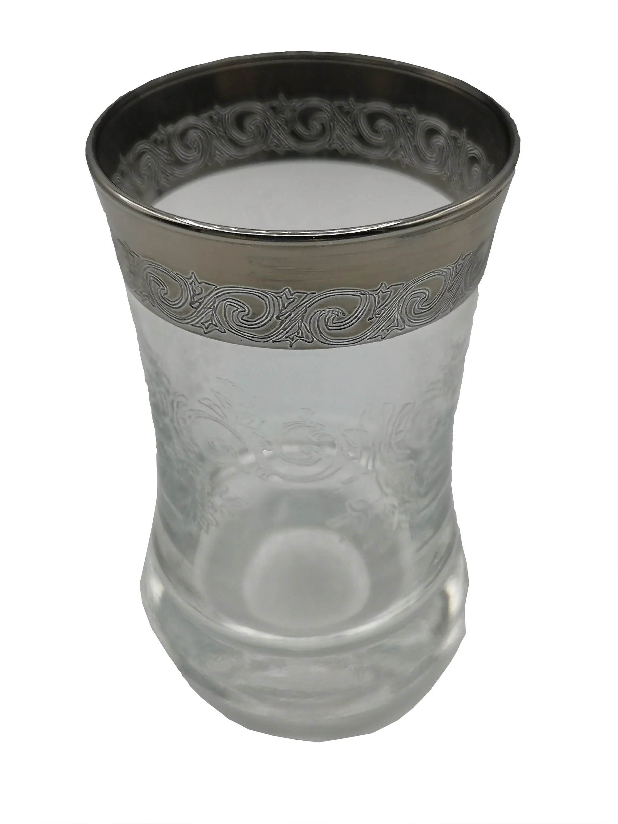 Glamouröse Murano Medici Platinrandgläser Wasser / Bier Glas 1