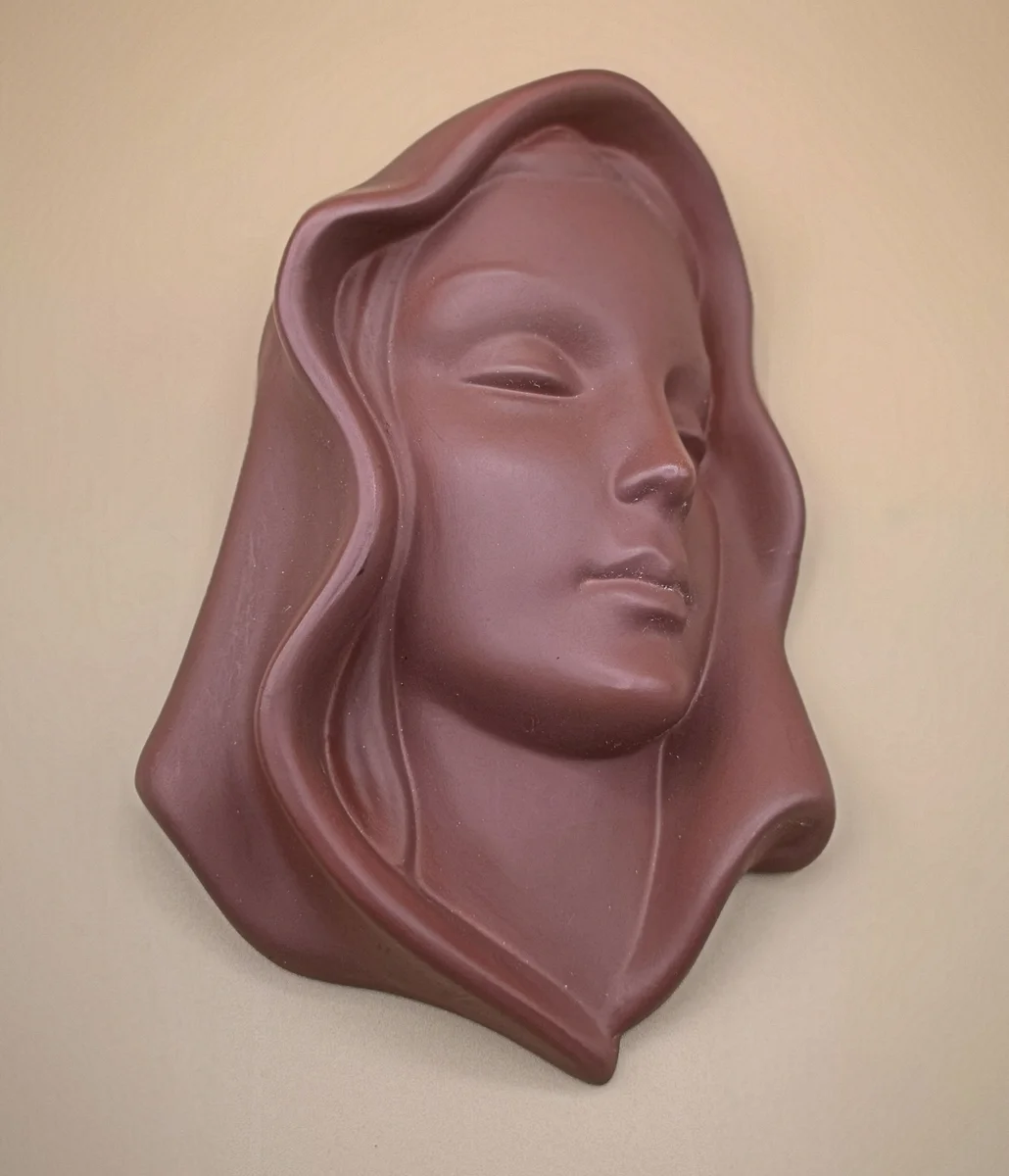 Goldscheider Terracotta Wandmaske Madonna Nr. 7831 - Adolf Prischl 1937