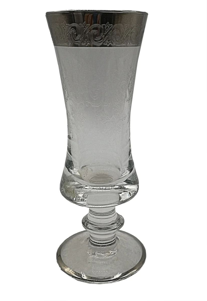 Glamouröse Murano Medici Platinrandgläser