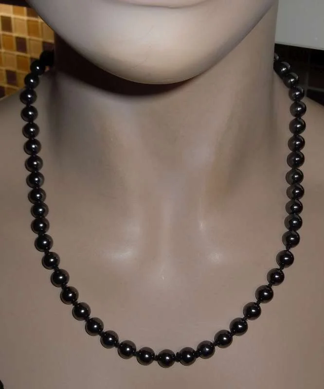 Wechselschließensystem Collier Tahitiperle schwarz 10 mm