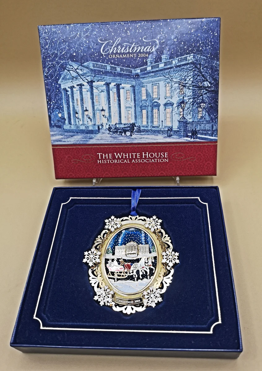USA Weihnachtsschmuck Christbaumschmuck White House Christmas Ornament 2004