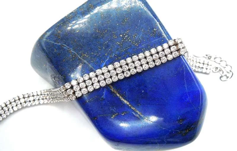 Wunderschönes 925 Silber Tennisarmband mit 198 Zirkone – Rhodiniert & Verstellbar