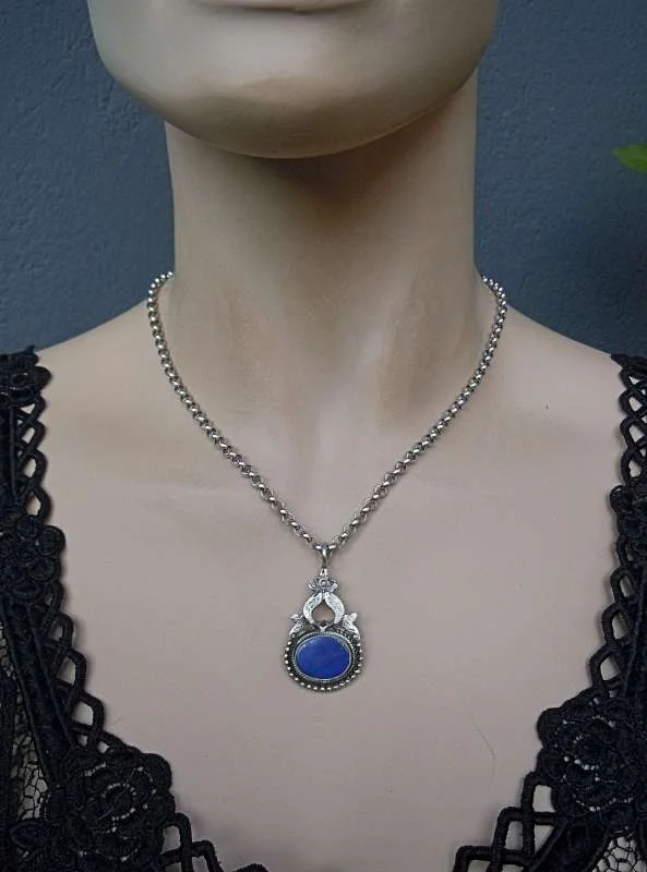 925 Silber Kette Sternzeichen Fische mit Lapislazuli – Edles Geburts- & Glücksamulett