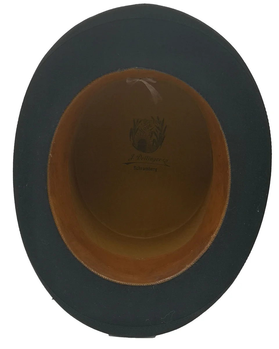 Antiker Felbel Seidenglanz Zylinder (ca. 1930) HG55 Schramberg