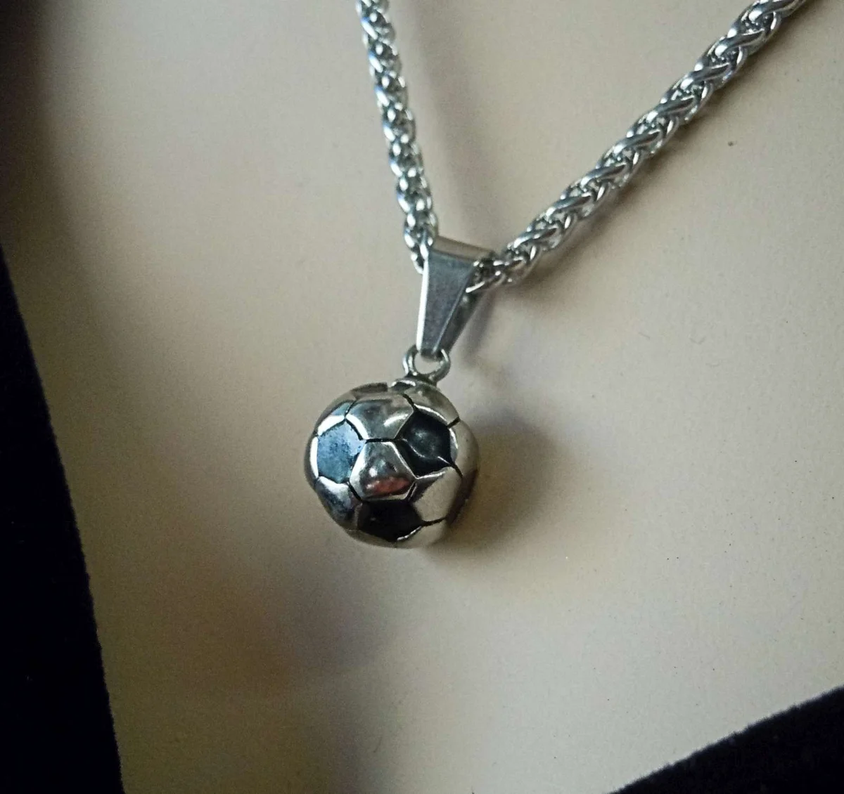 Ultimative Fußball Fan Kette für Sie und Ihn Silber