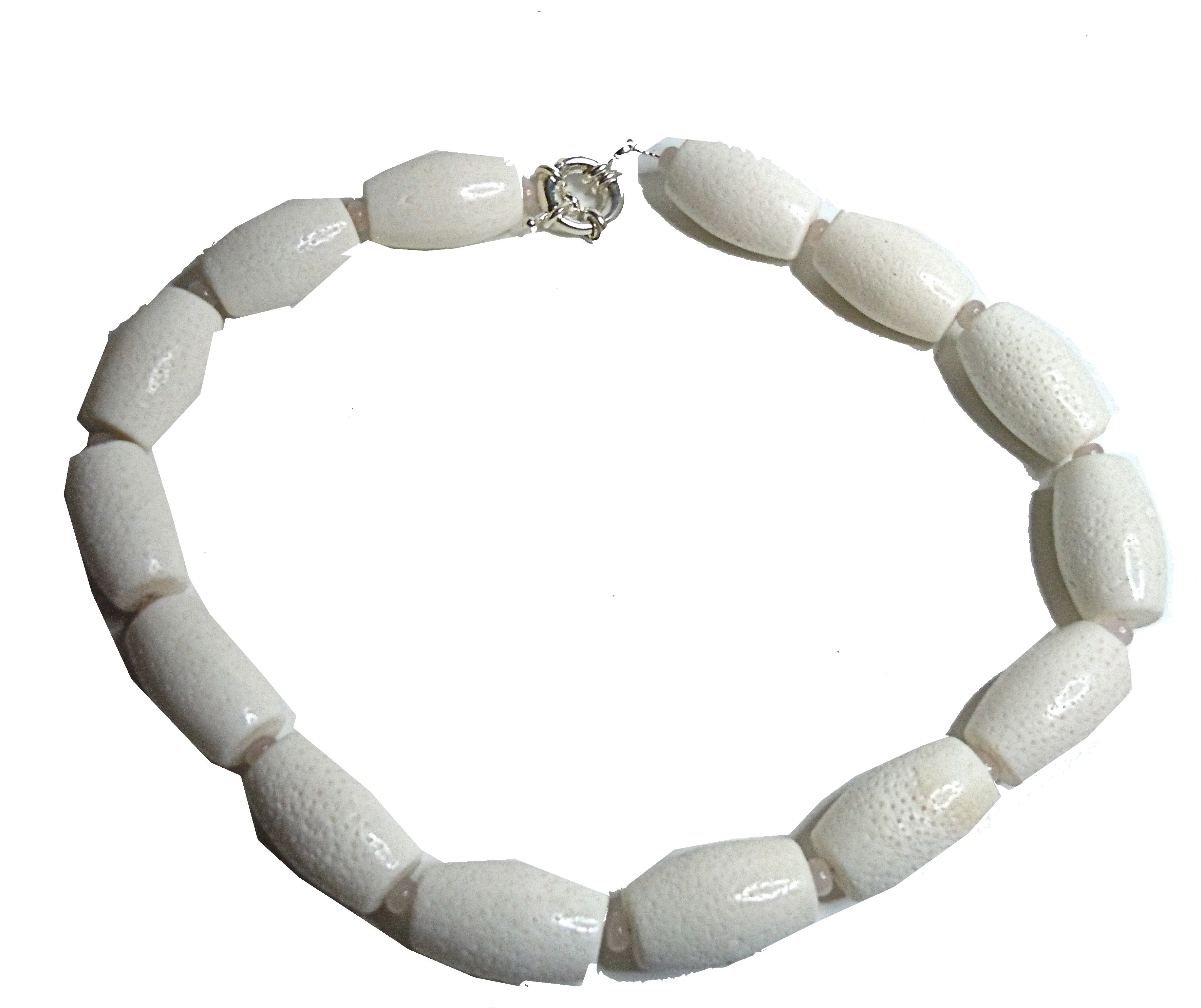 White Angel - Korallen Kette / Collier - L53 5