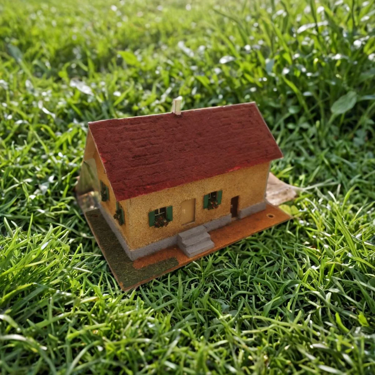 Vau-Pe Nr. ? Haus 50er  - Original Modellhaus H0 - Handgefertigt aus Naturmaterialien (3)