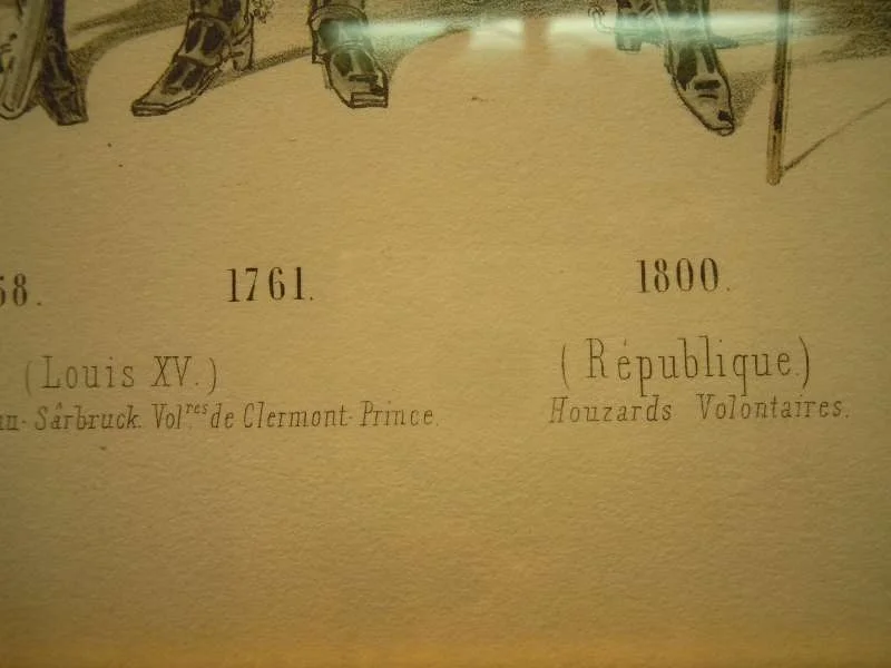 Chromo Lithografie von Charles Vernier - Volontaires um 1850