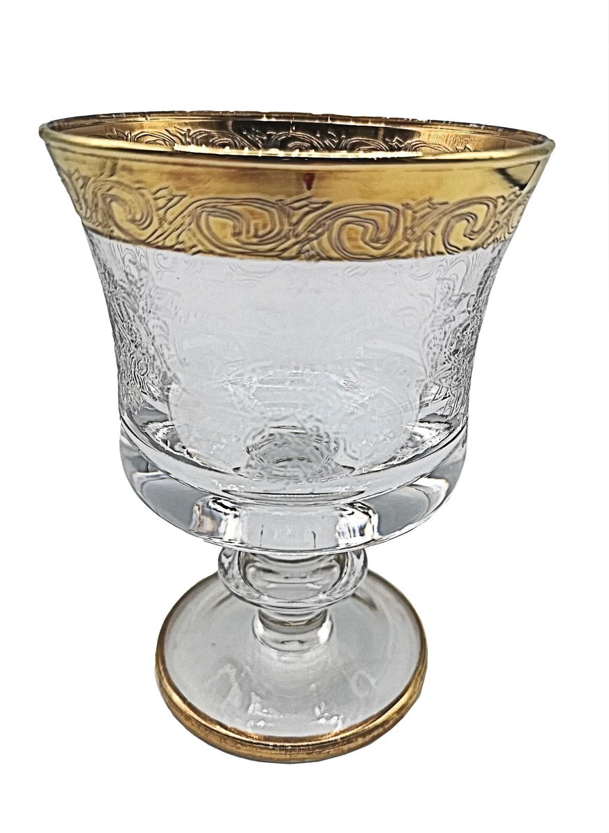 Glamouröse Murano Medici Goldrandgläser Wein Glas