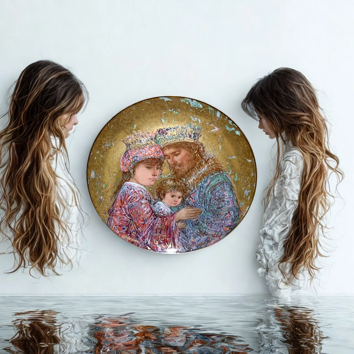 Edna Hibel Sammelteller „David, Bathsheba & Solomon“ – Rosenthal Porzellan 1980