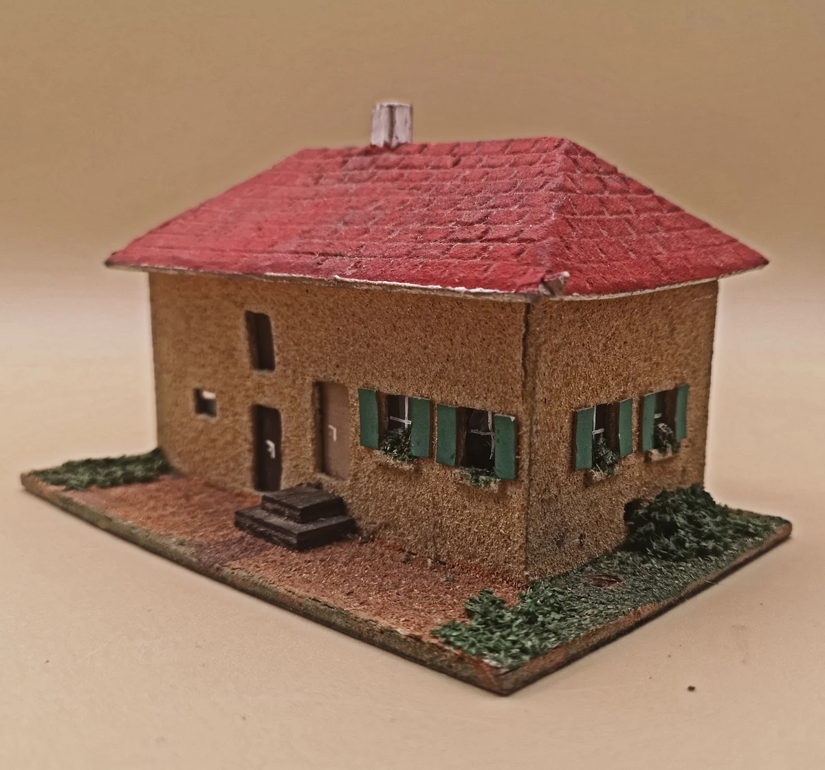Vau-Pe Nr. ? Haus 50er  - Original Modellhaus H0 - Handgefertigt aus Naturmaterialien (8)
